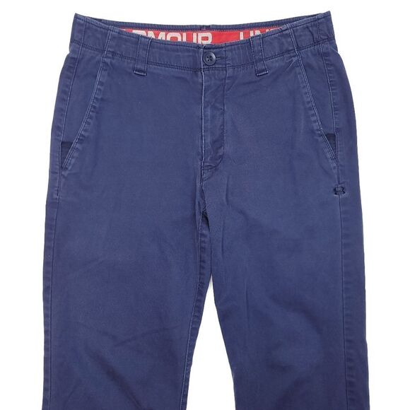 Under Armour Match Play Golf Pants Mens 32x30 Blue Stretch Tech Commuter Cotton - Picture 2 of 7